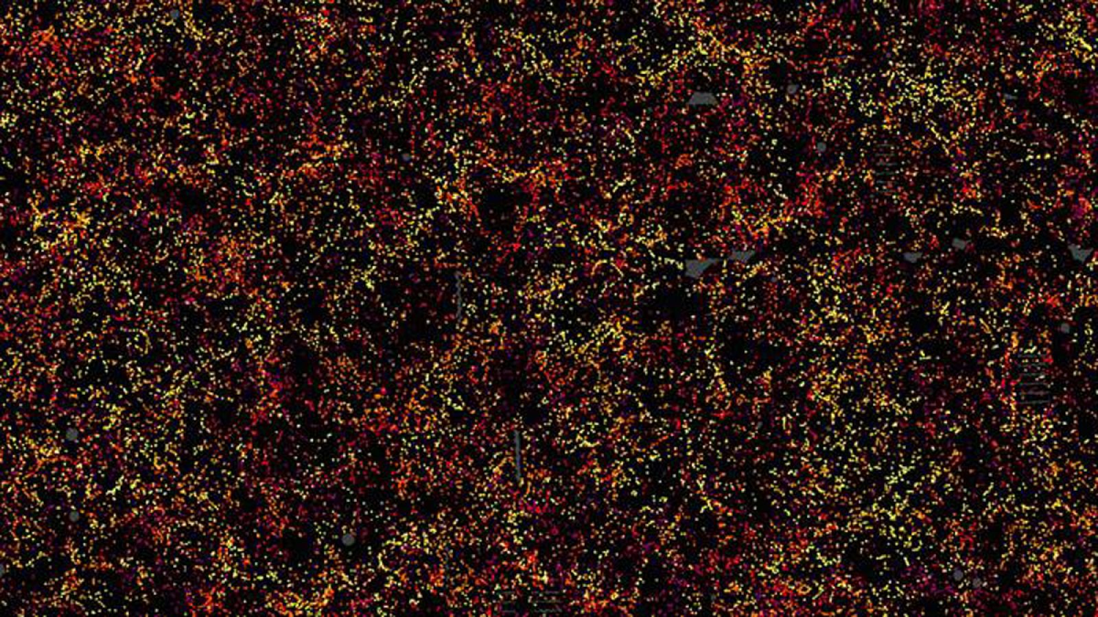 Imagen de una vigésima parte del cielo, una porción de 6.000 millones de años luz de ancho.