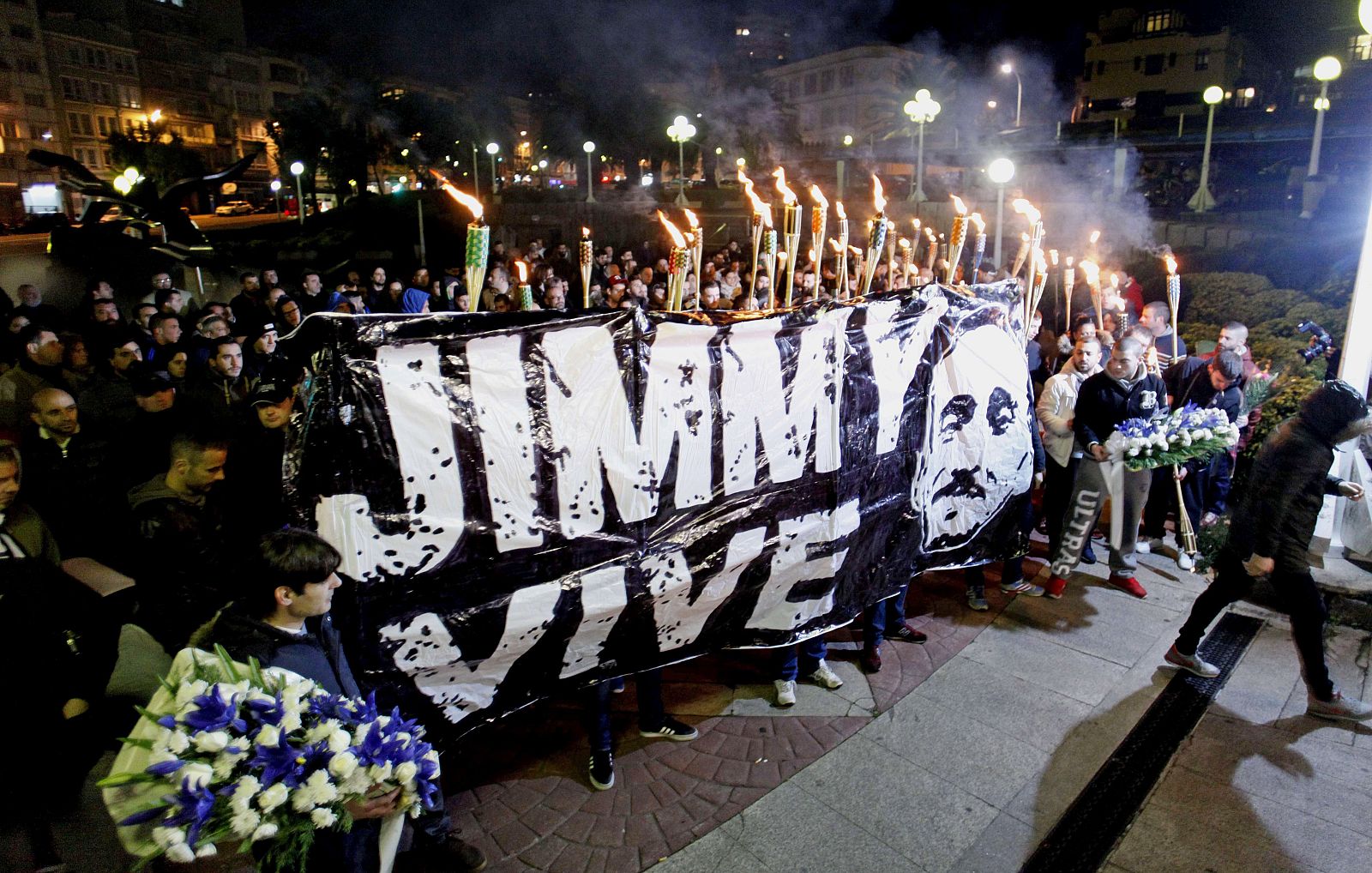 Concentración en La Coruña en recuerdo de Jimmy en el primer aniversario de su asesinato