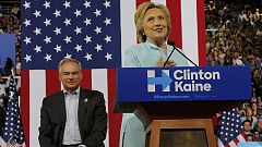 Clinton presenta a Kaine para la vicepresidencia como alguien que "es todo lo que no es Trump"