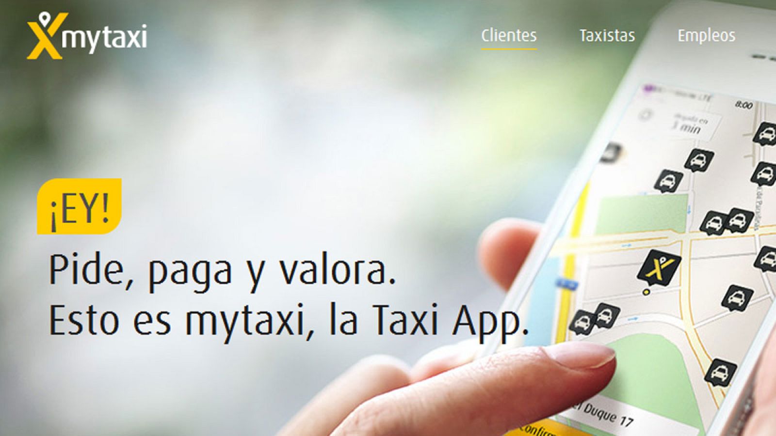 Página web de Mytaxi