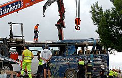 Al menos ocho muertos y 45 heridos en un accidente de autobús en Oropesa del Mar