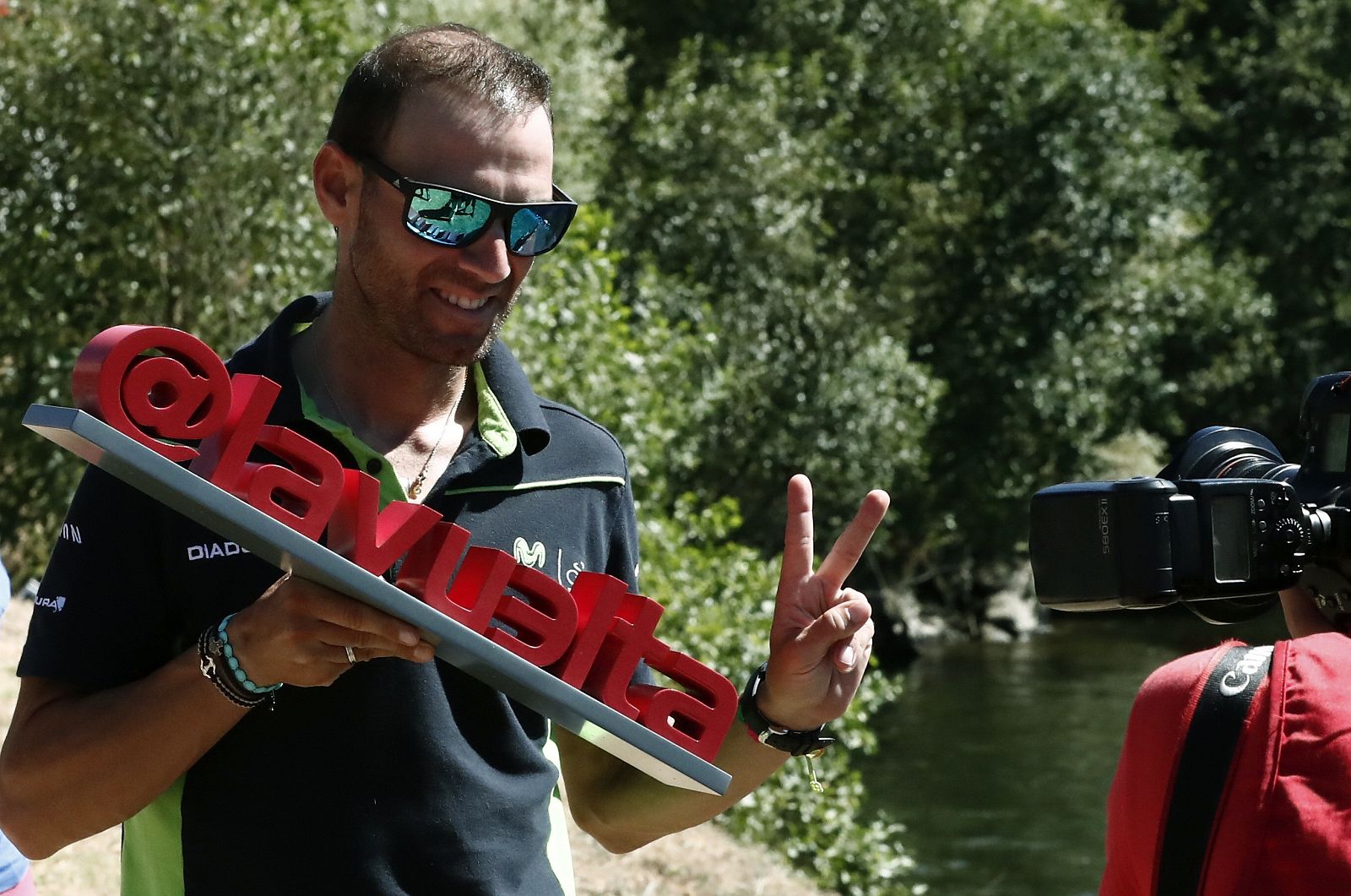 El ciclista murciano del equipo Movistar, Alejandro Valverde.