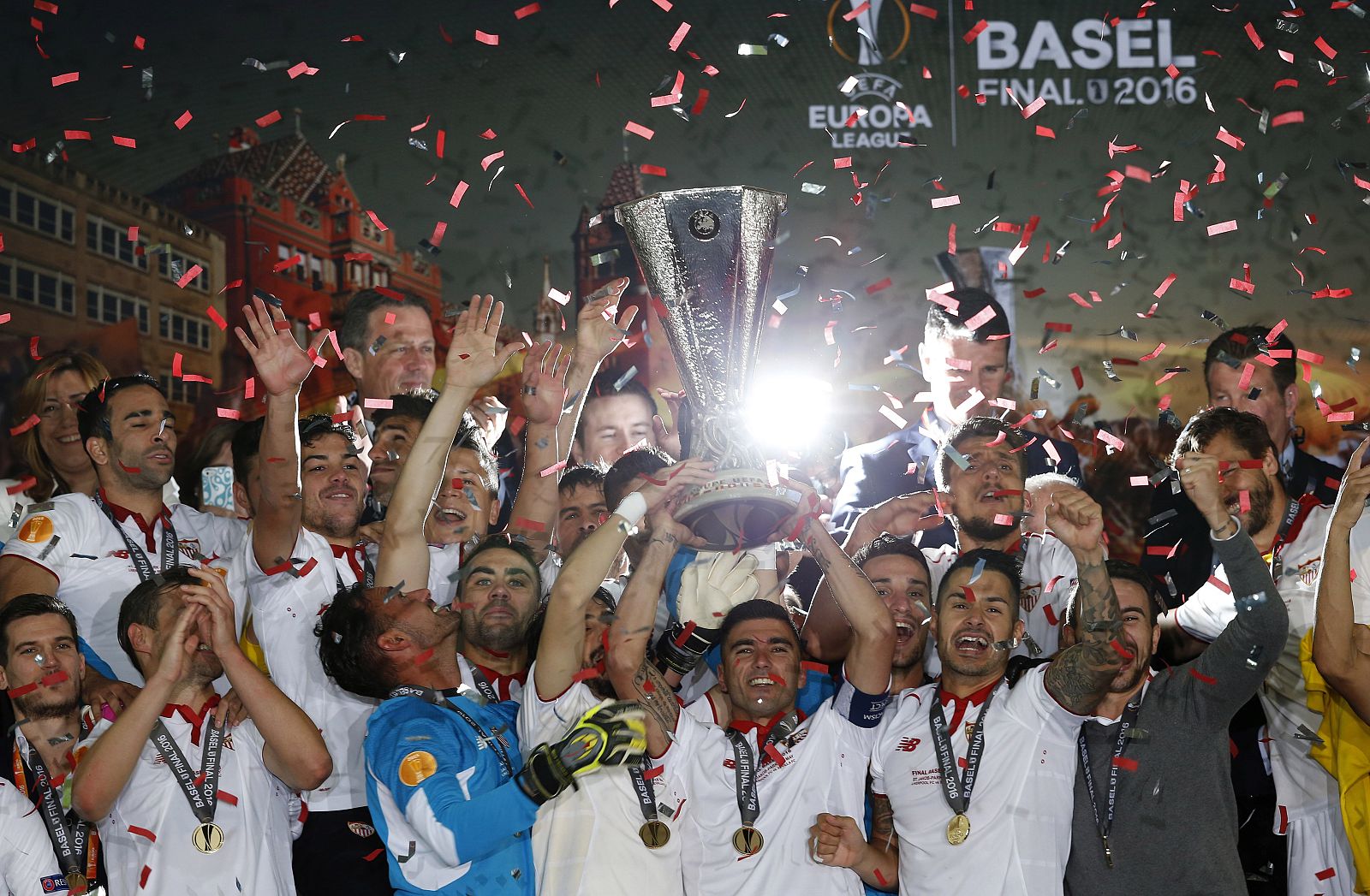 El Sevilla ganó la última 'Europa League' en Basilea