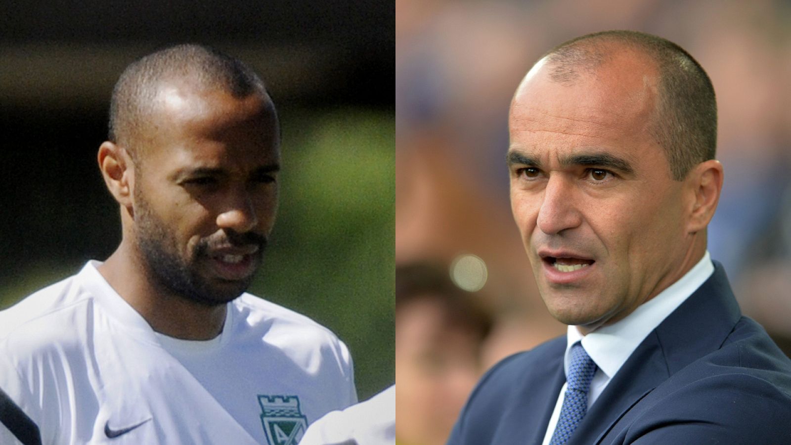 Thierry Henry y Roberto Martínez