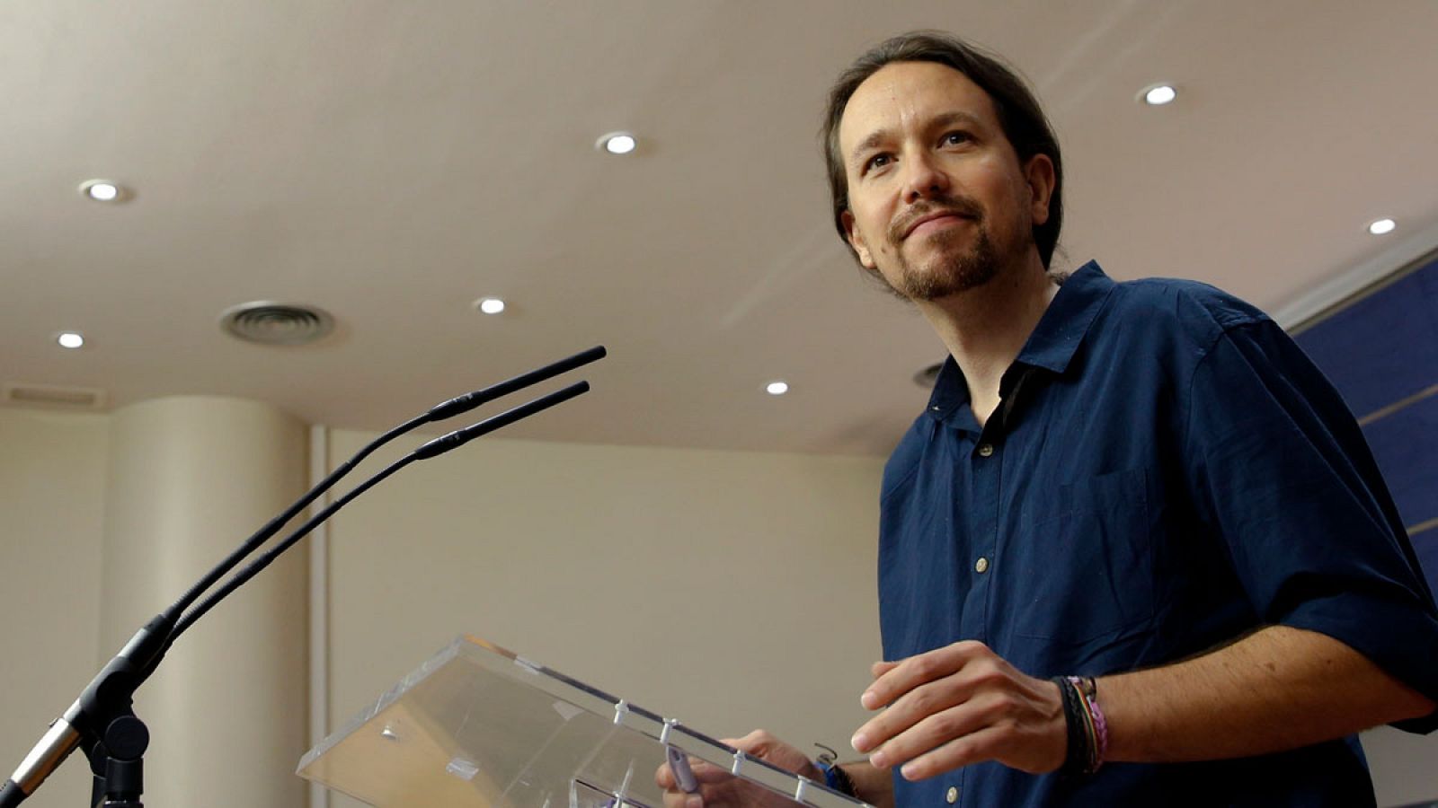 El secretario general de Podemos, Pablo Iglesias