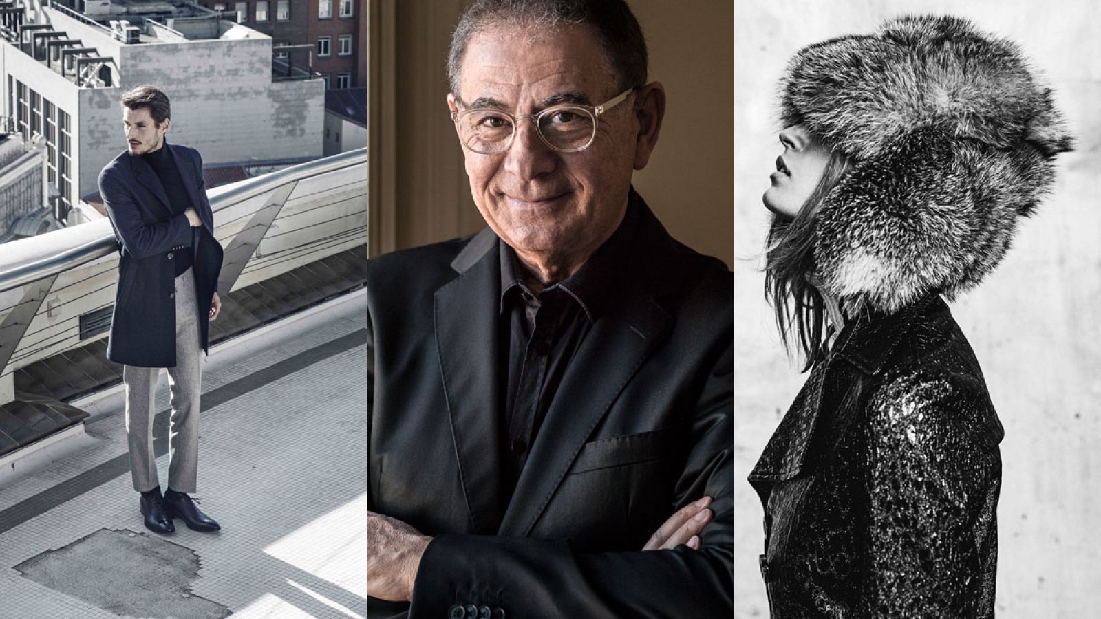 Roberto Verino con prendas de su colección de otoño 2016