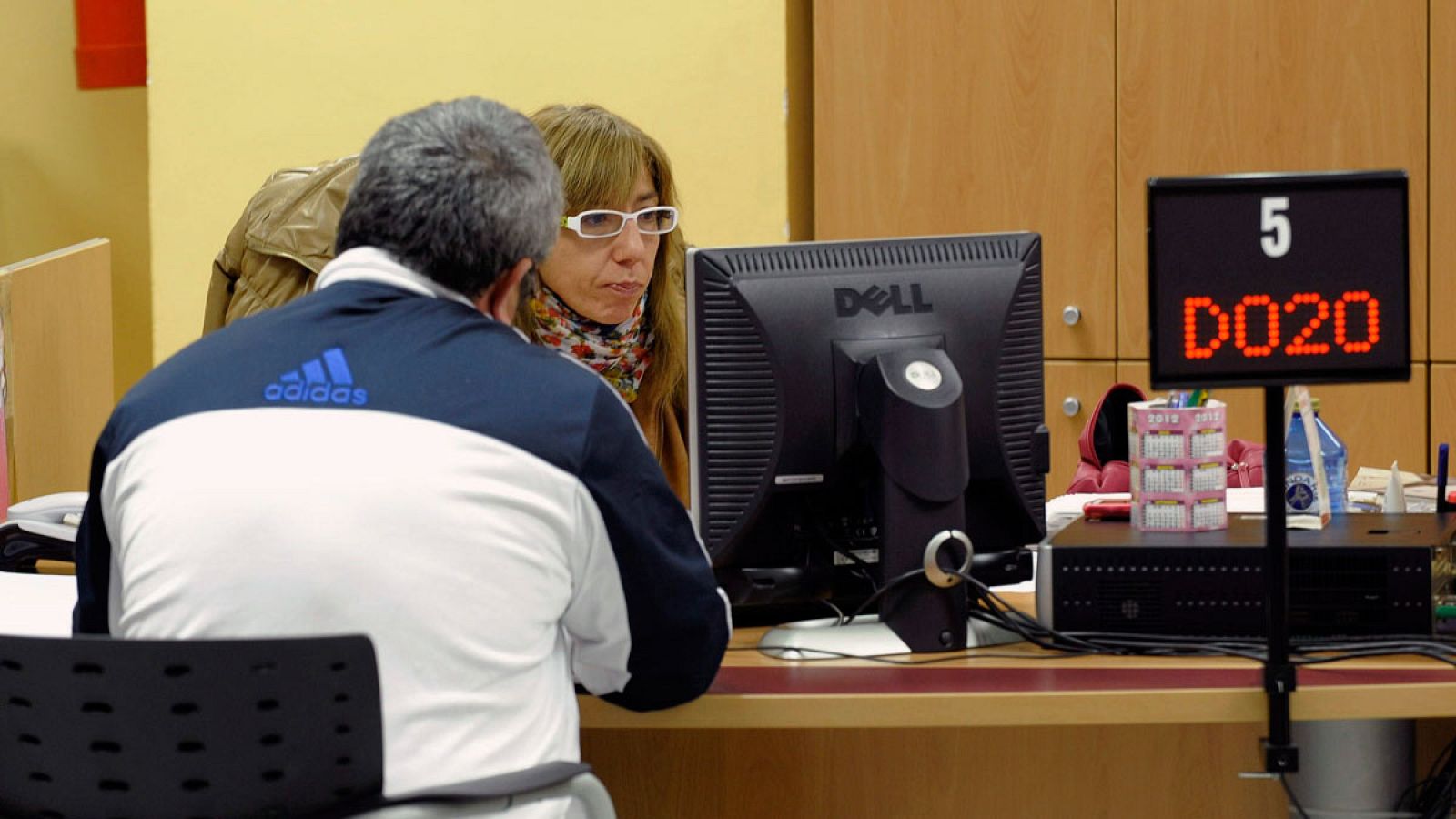 Interior de una oficina de empleo de Valladolid en una imagen de archivo