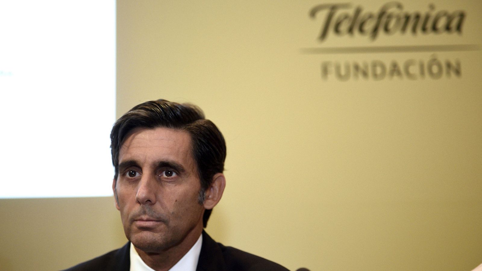 El presidente de Telefónica, José María Álvarez-Pallete, durante la inauguración del Encuentro de Telecomunicaciones y Economía Digital