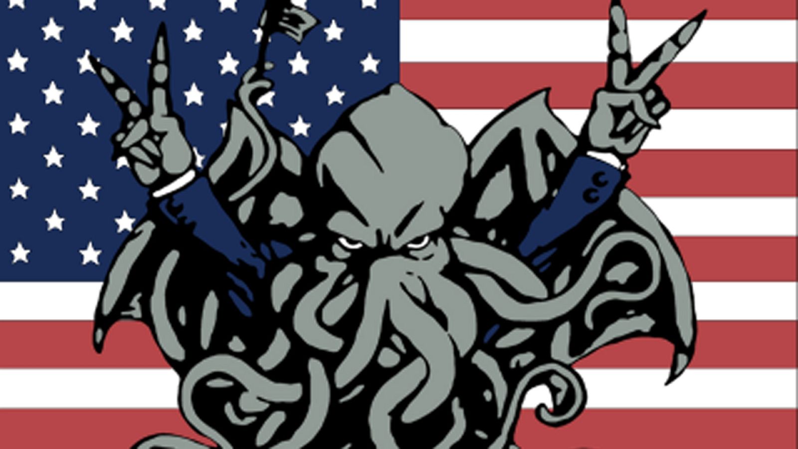 Parodia del personaje novelesco Cthulhu como candidato a la presidencia de EE.UU.