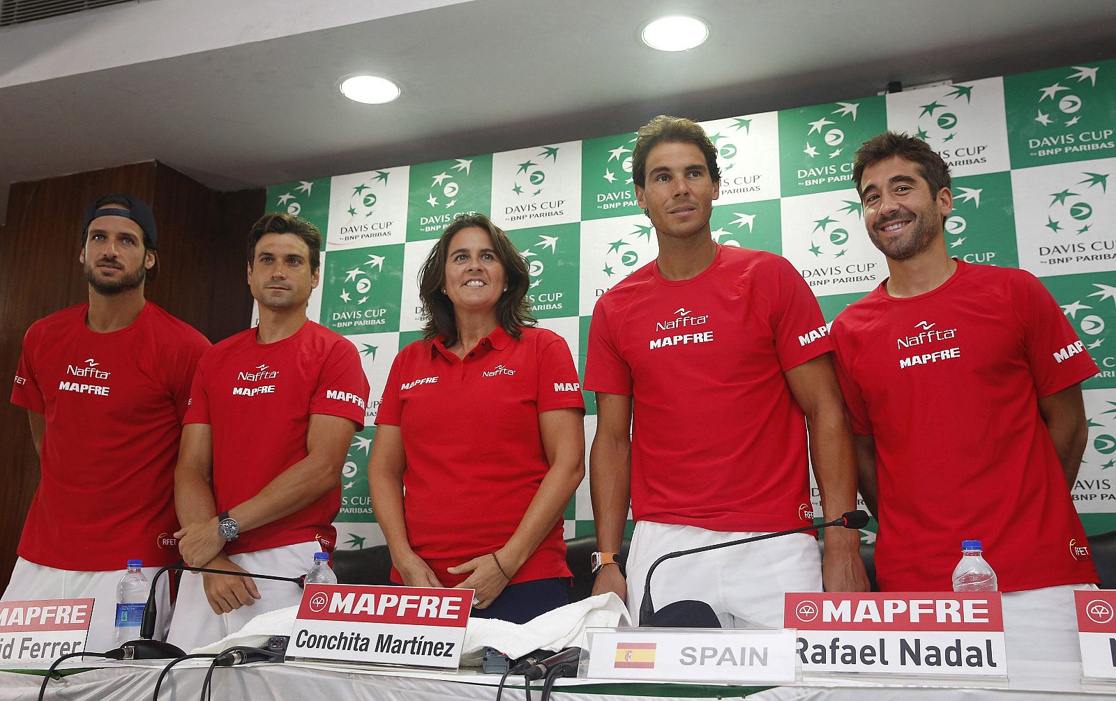Rueda de prensa del equipo español de Copa Davis en la India