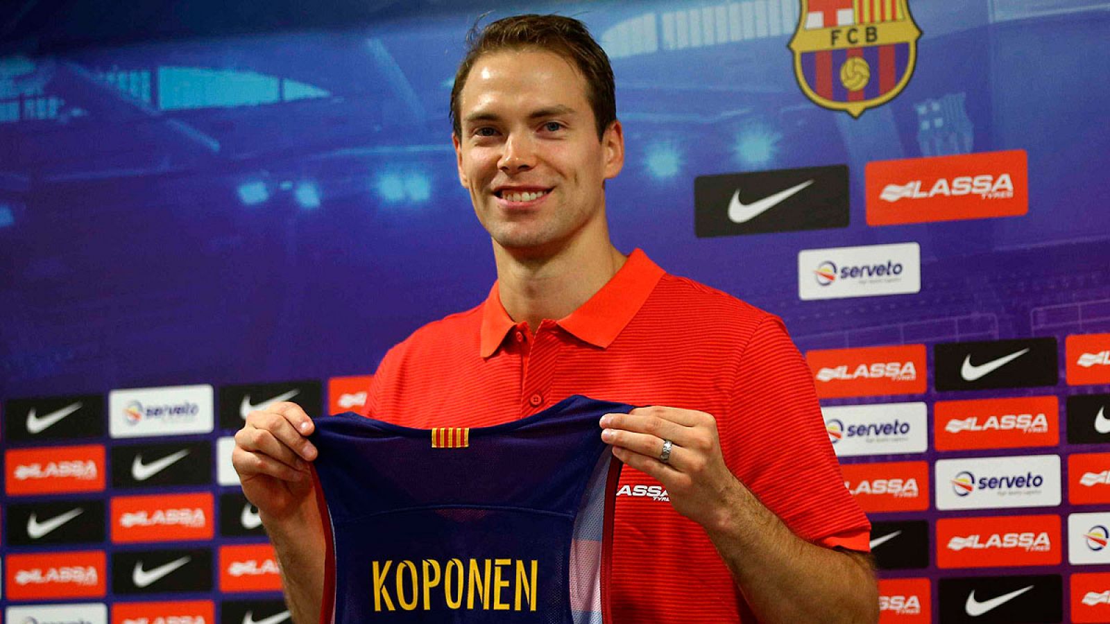 El base del FC Barcelona,  Petteri Koponen