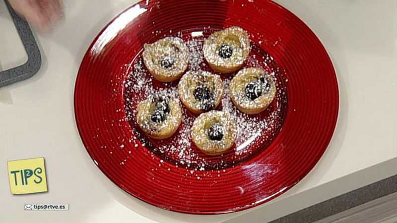 Receta de Delicias de yema y ar�ndanos