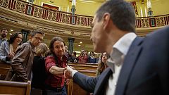 Iglesias, sobre Sánchez: "Hacer caer a un secretario general elegido por las bases es un fraude"