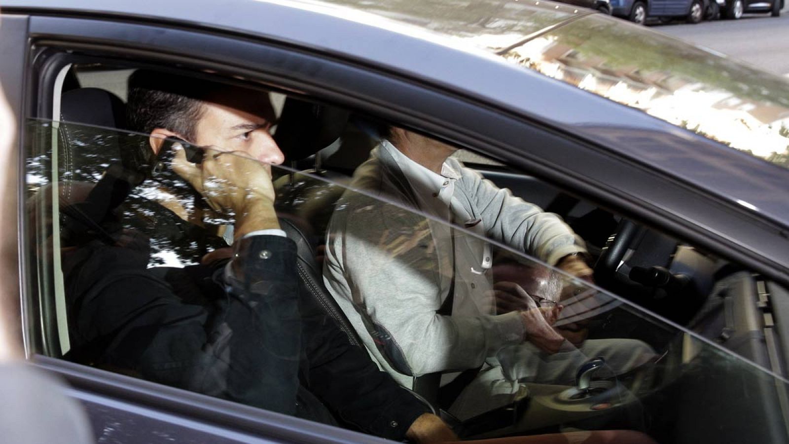 Pedro Sánchez, a su llegada este jueves a la sede de Ferraz