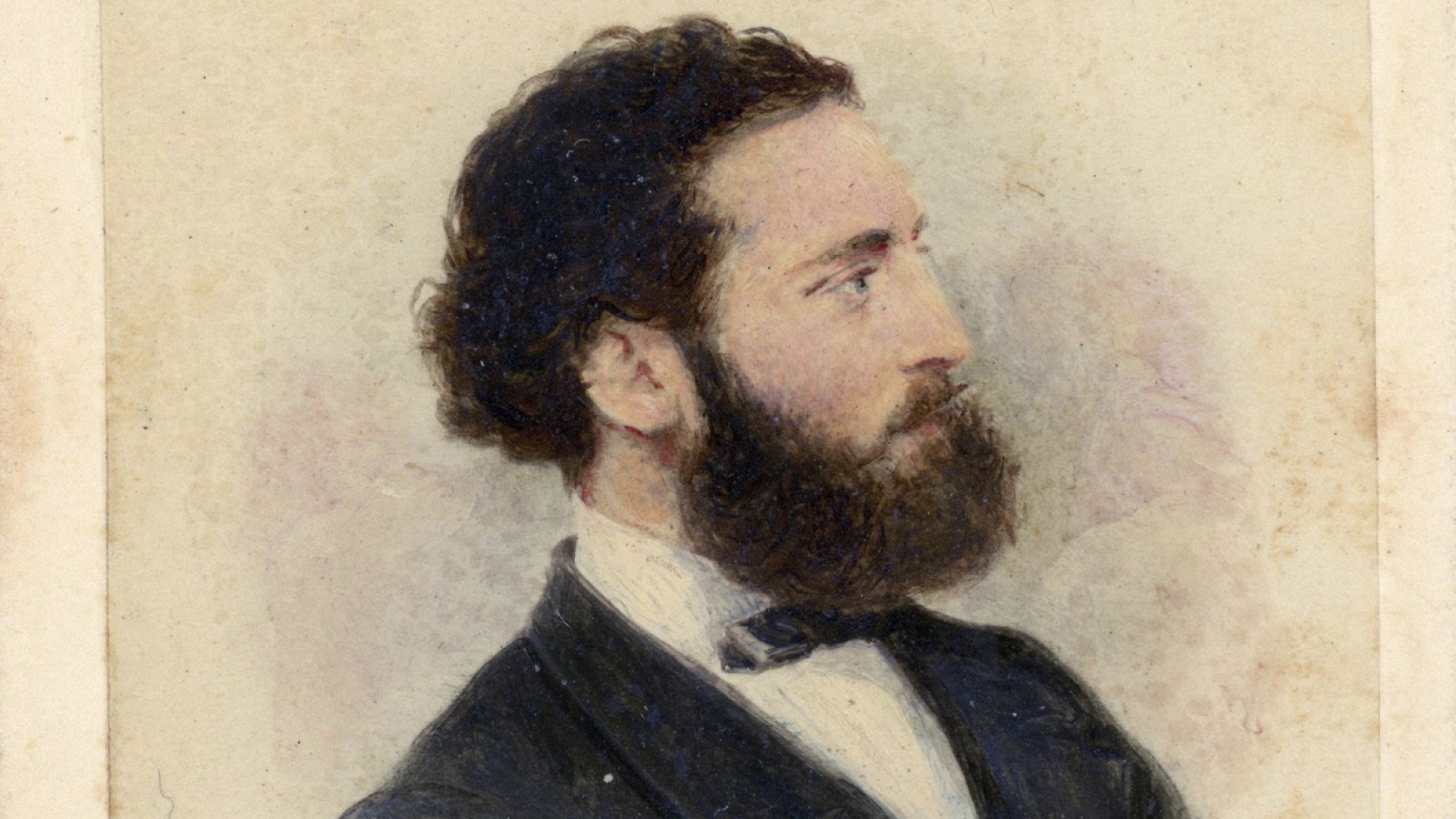 Fotografía inédita de un retrato del arquitecto Antoni Gaudí, probablemente su retrato mas joven, datado en 1878, facilitada por la Universidad de Barcelona.