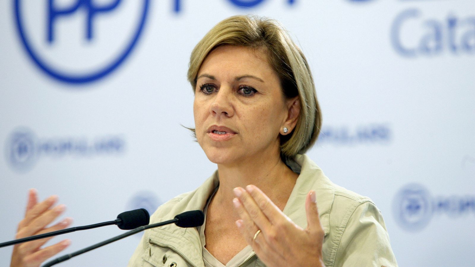 La secretaria general del PP, María Dolores de Cospedal