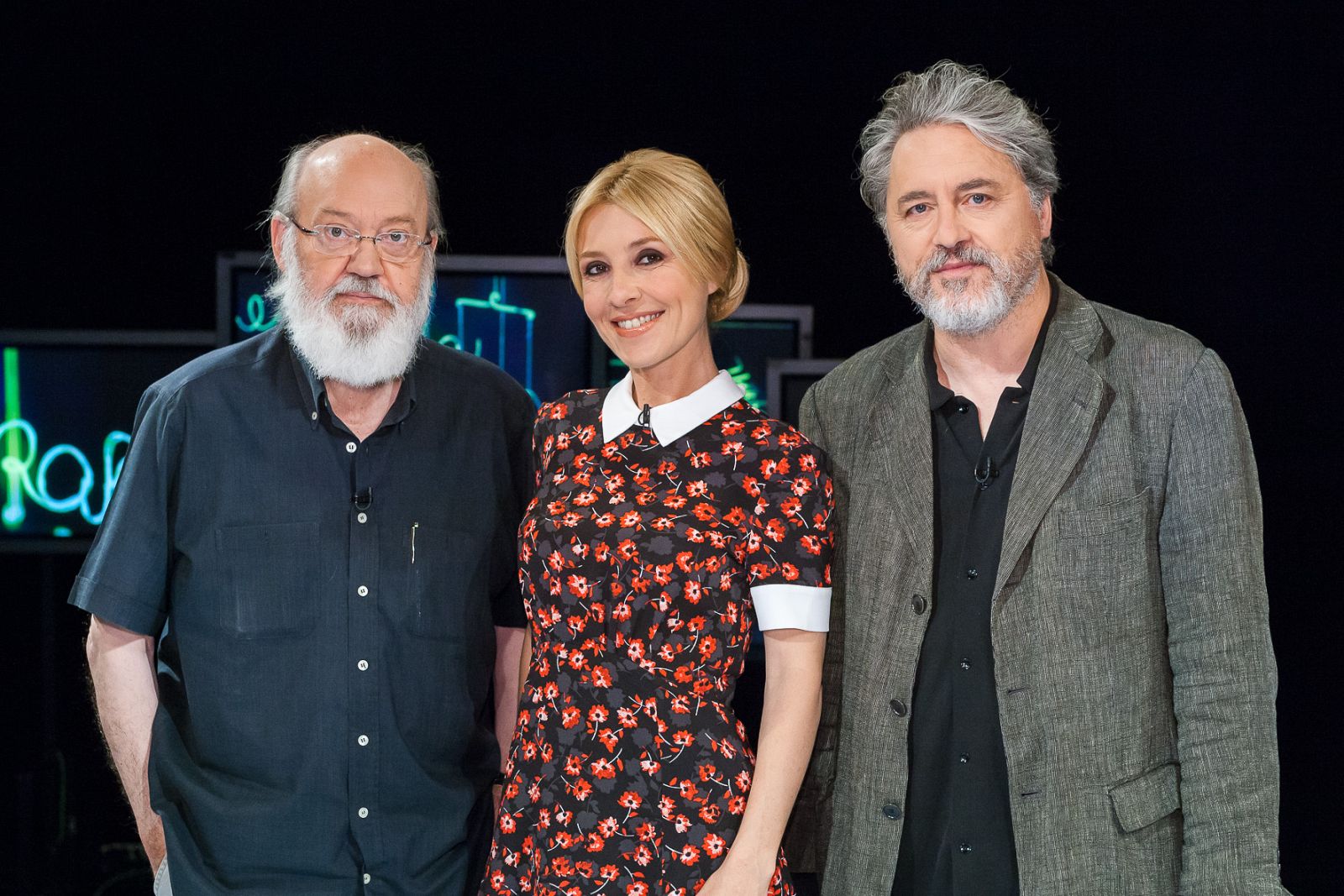 José Luis Cuerda, Cayetana Guillén Cuervo y Manuel Rivas en 'Versión Española'