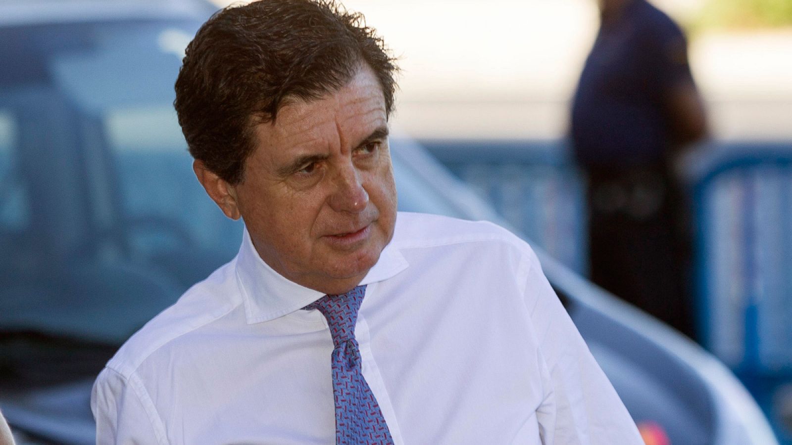 El expresidente balear Jaume Matas, a su llegada a la sede donde se juzga el caso Nóos