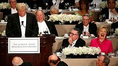 La tensión entre Trump y Clinton vuelve a aflorar en la tradicional gala benéfica de Nueva York