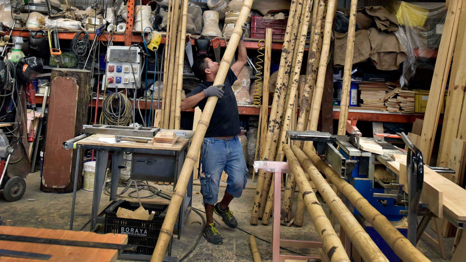 Imagen de archivo de un empleado de un estudio de efectos especiales