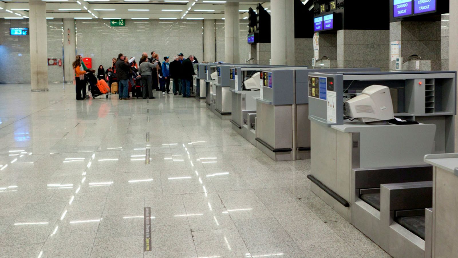 El aeropuerto de Palma durante el caos aéreo del 4 de diciembre de 2010