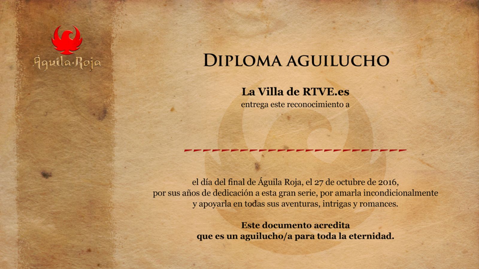 ¡Consigue tu diploma de honor aguilucho!