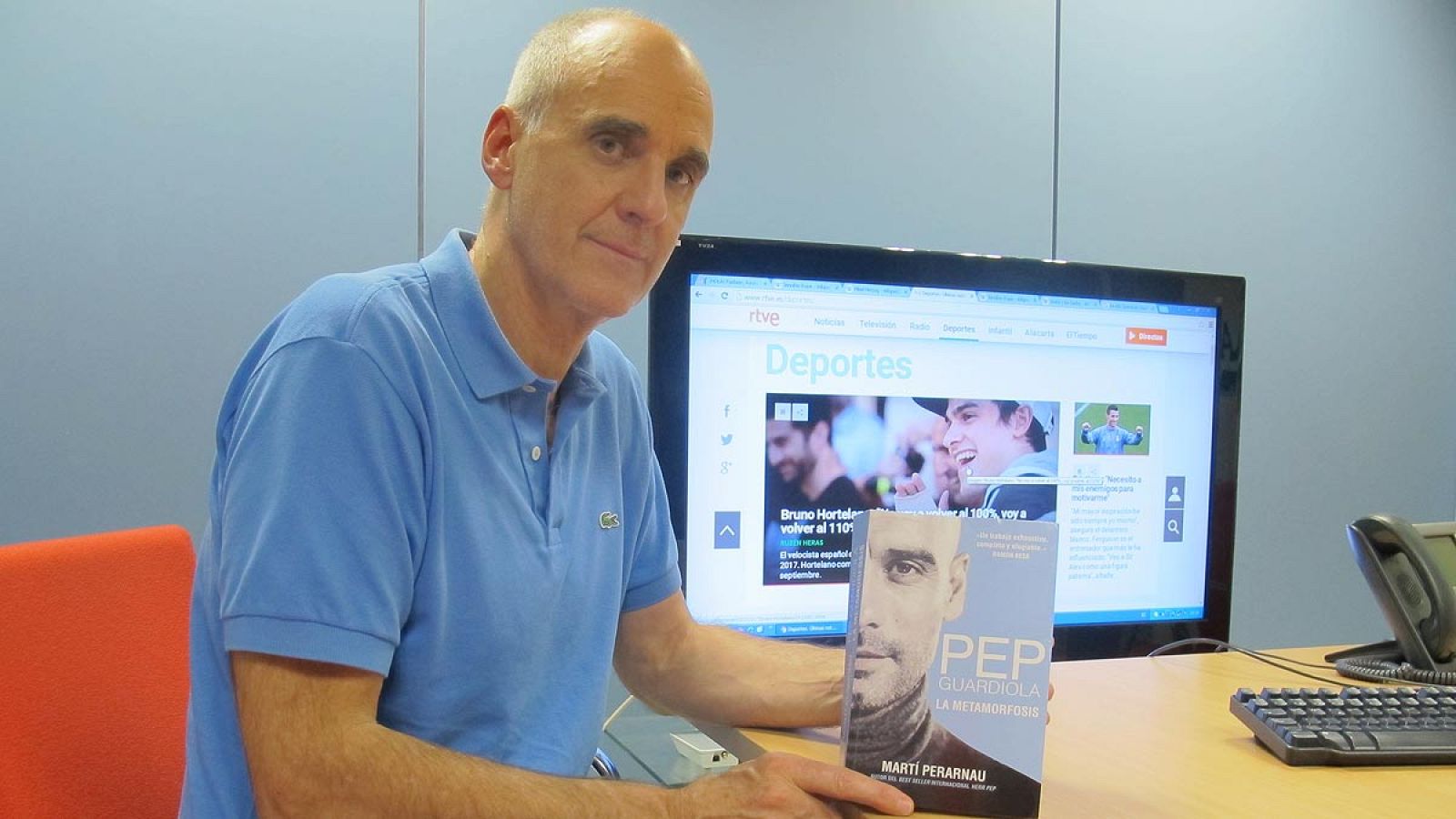 El periodista y exatleta Martí Perarnau, autor de 'Pep Guardiola. La Metamorfosis'