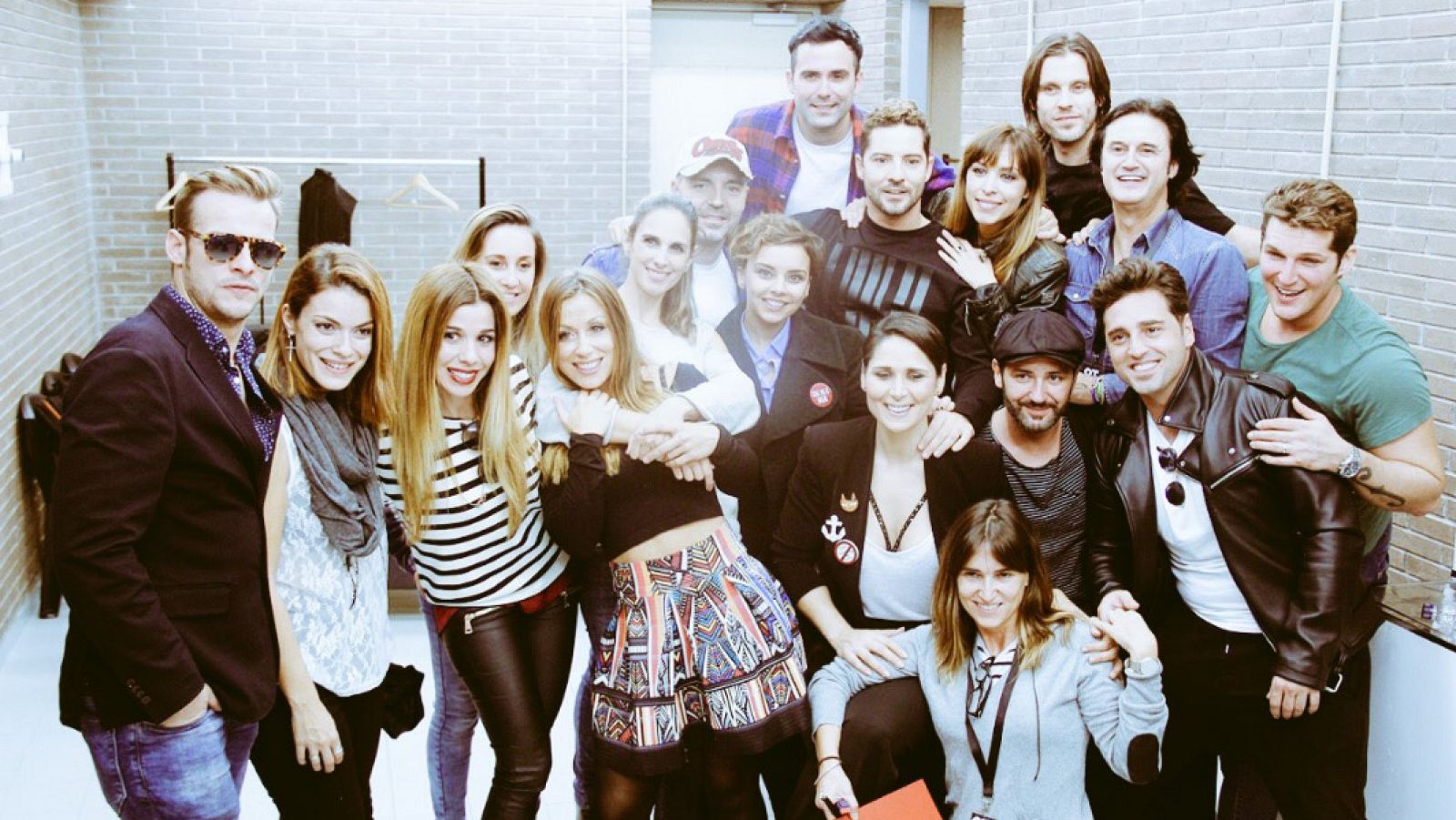 Los concursantes de OT1 antes de los ensayos para el concierto de Barcelona