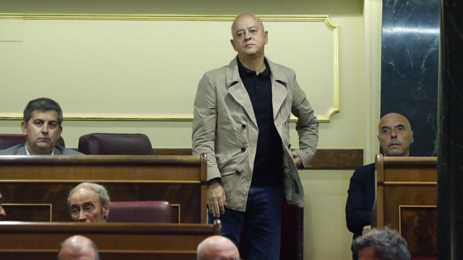 El diputado del PSOE Odón Elorza durante la sesión de investidura de Rajoy