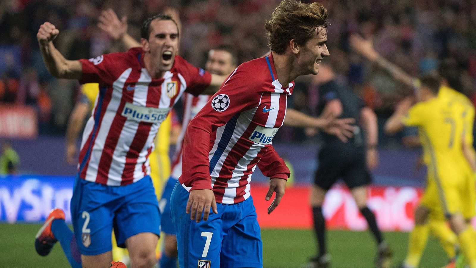 Griezmann celebra el gol al Rostov