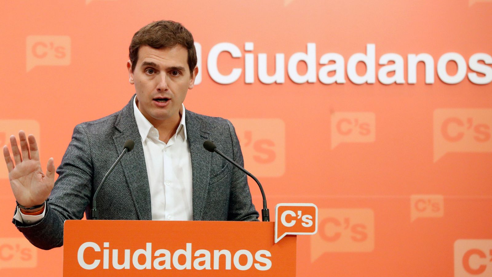 Albert Rivera, durante la rueda de prensa tras la reunión de la Ejecutiva de C's