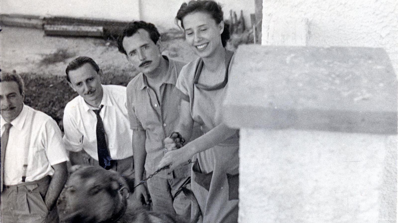 Antonio Buero Vallejo y Antonio Soto (en el centro).