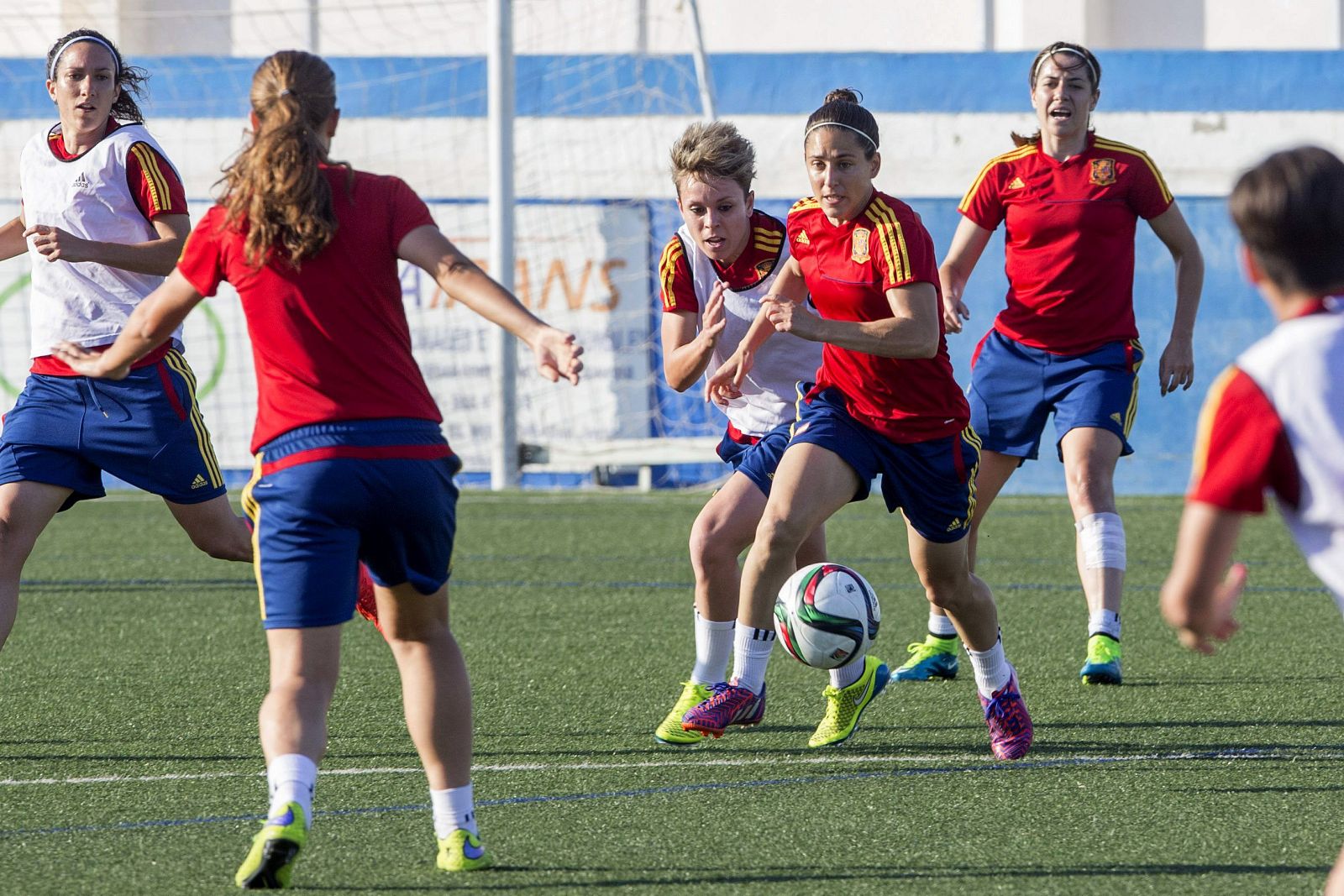 Entrenamiento de la selección española de fútbol femenino