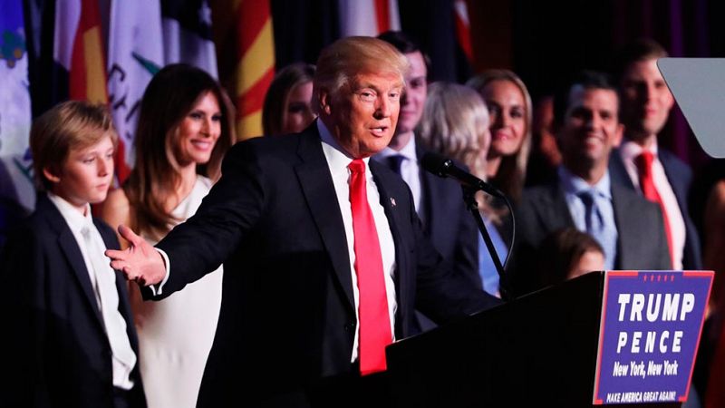 Trump prometer ser "el presidente de todos los estadounidenses" y "recuperar el sueño americano"