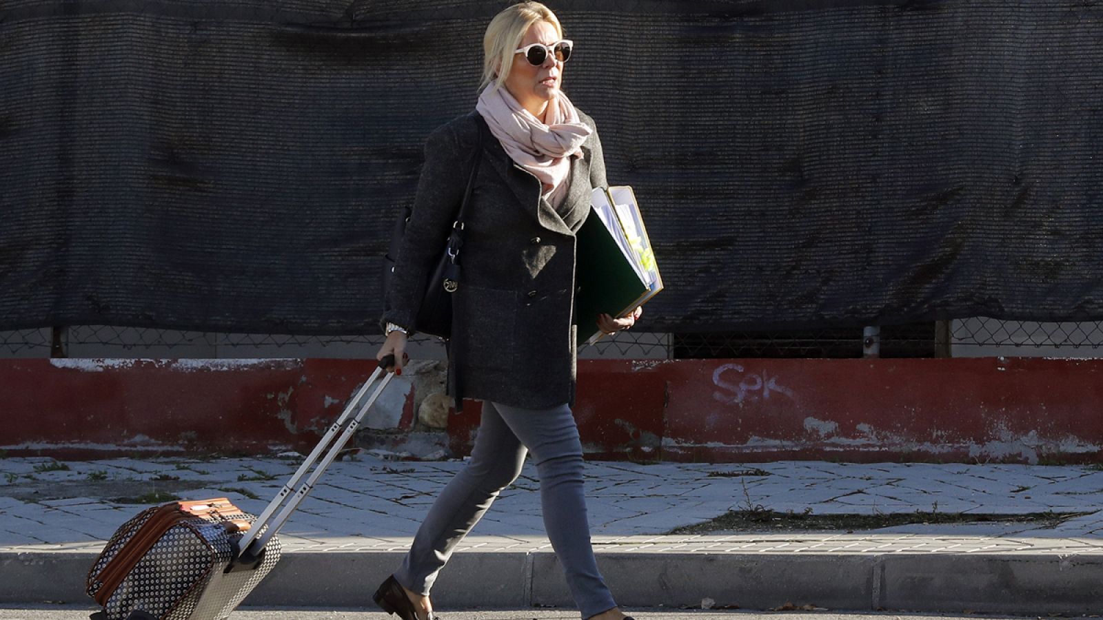 La gestora de varias empresas de la trama Gürtel, Isabel Jordán, a su llegada a la sede de la Audiencia Nacional este jueves