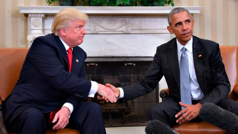 Trump se dice "impaciente" por trabajar con Obama tras su primera reunión para el traspaso de poderes