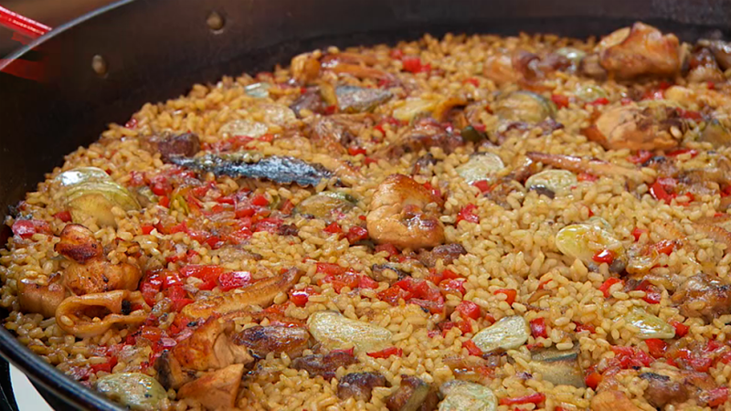 Receta de arroz seco de costilla y pulpo 