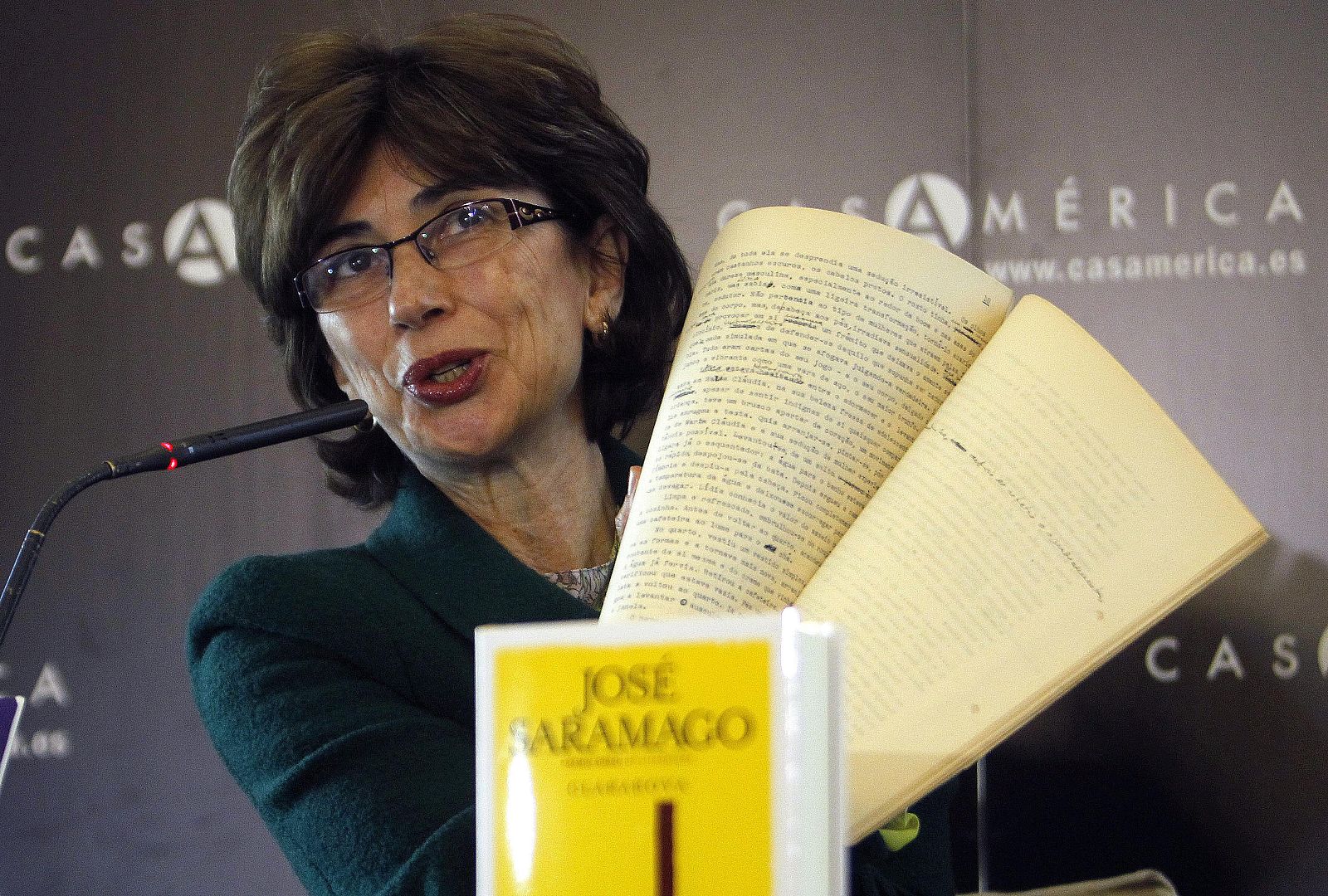 Fotografía de 2012 de la periodista y traductora Pilar del Río, viuda del premio Nobel José Saramago.