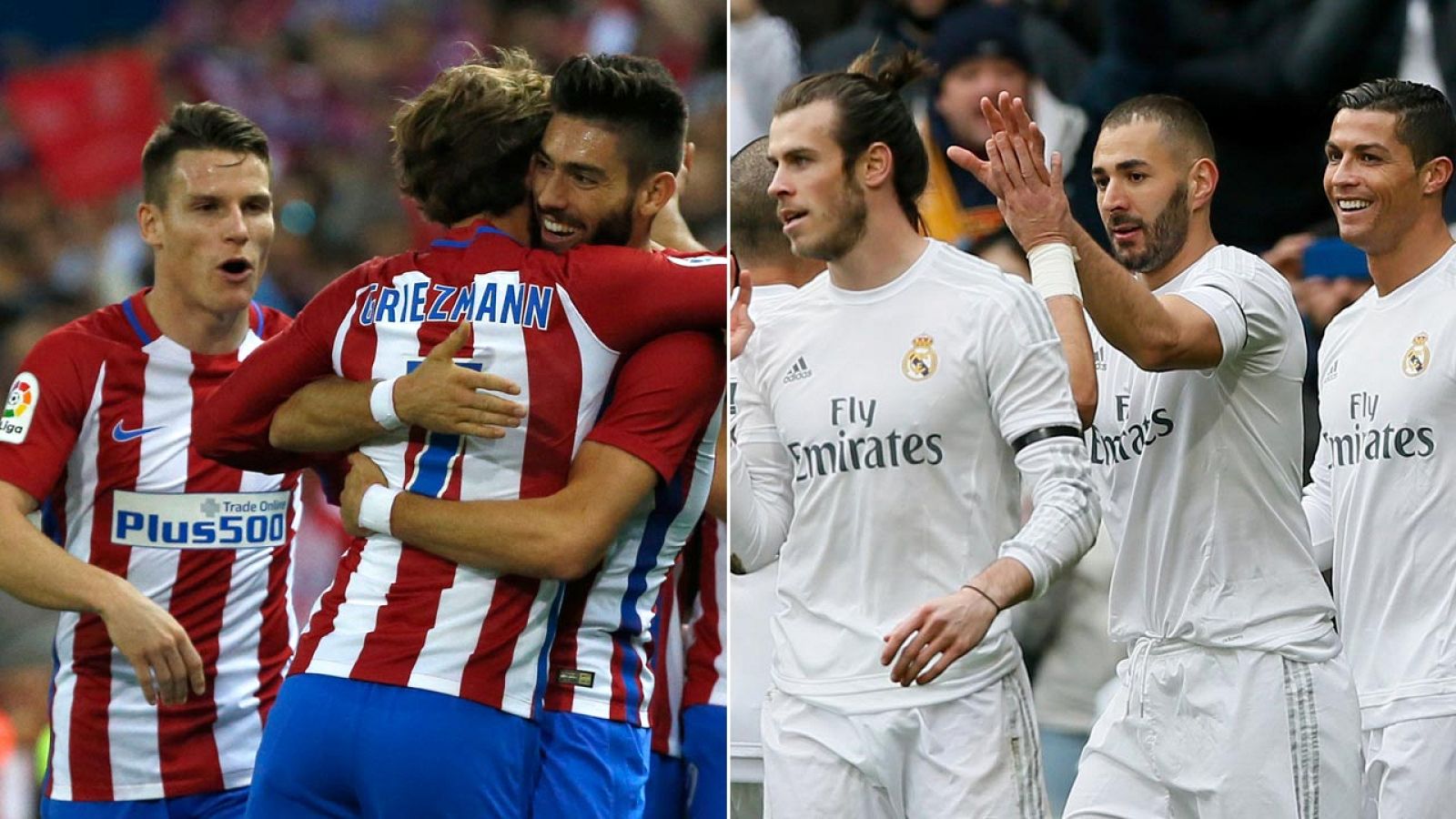 Combo de los dos tridentes del derbi.