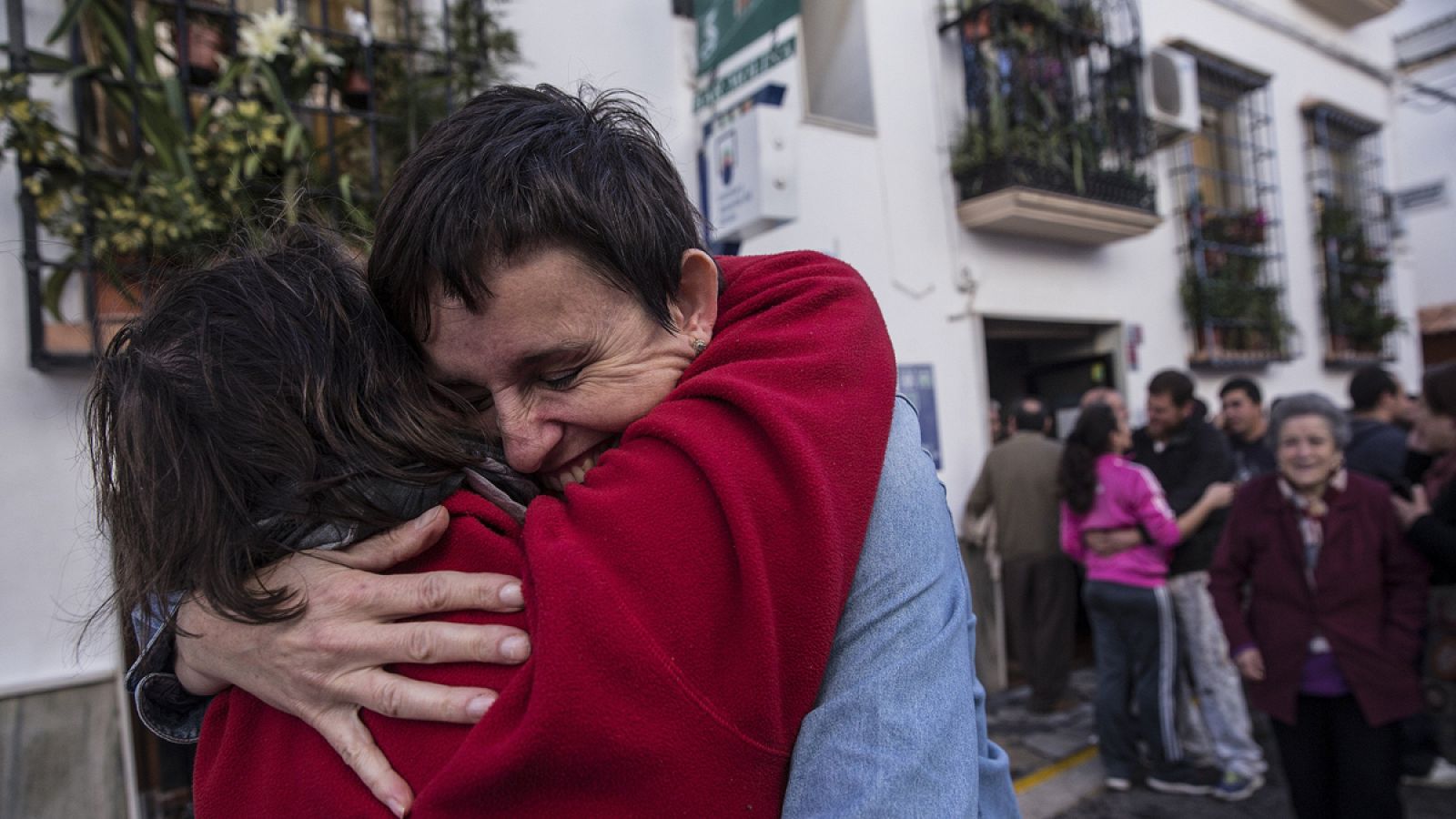 Celebración del 'Gordo' de la Lotería de Navidad de 2015 en Almería