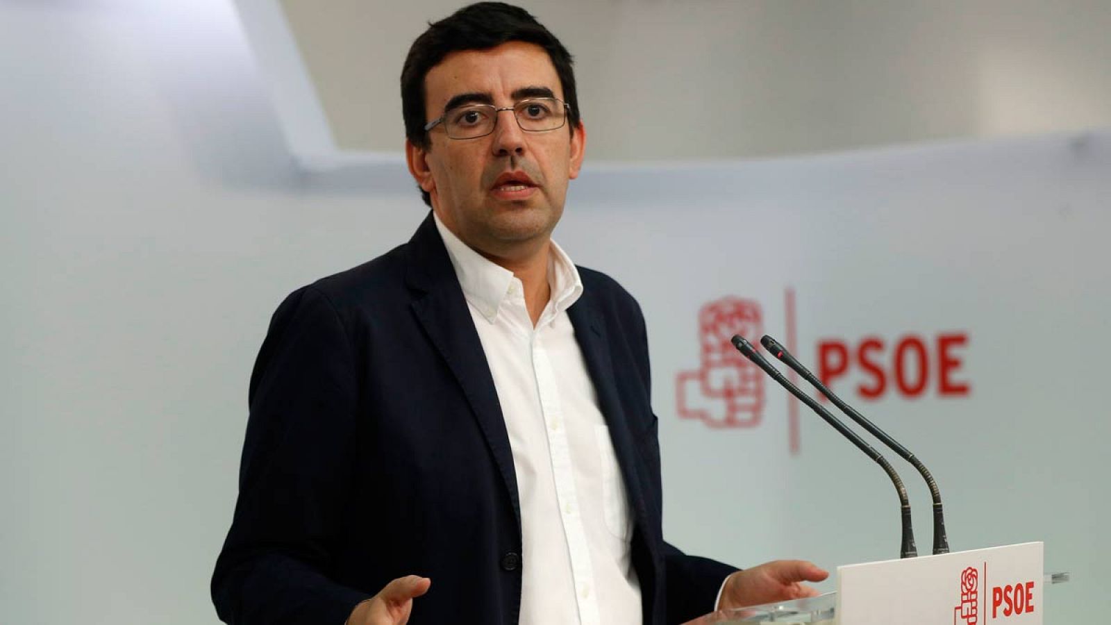 El portavoz de la gestora del PSOE, Mario Jiménez