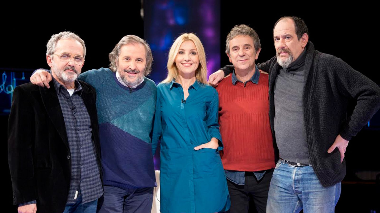 Cayetana Guillén Cuervo con Ignacio Vilar, Karra Elejalde, Miguel de Lira y Antonio Durán "Morris"