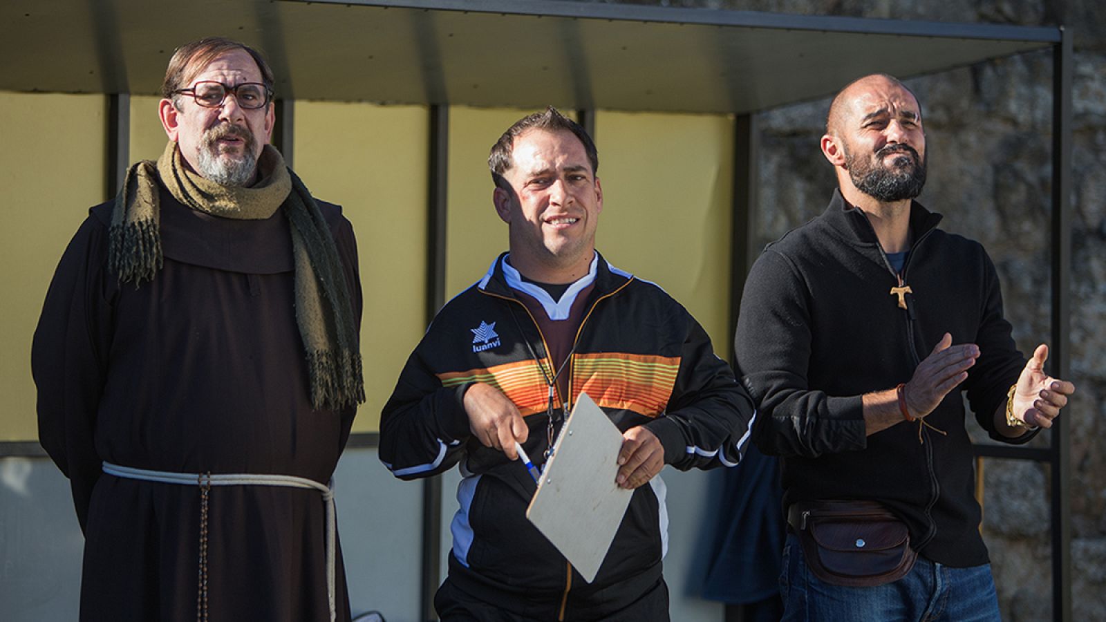 Karra Elejalde, Juan Manuel Montilla "El Langui" y Alain Hernández.