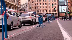 Sabanés hace una valoración "positiva" del corte de Gran Vía, con "6.000 vehículos menos"