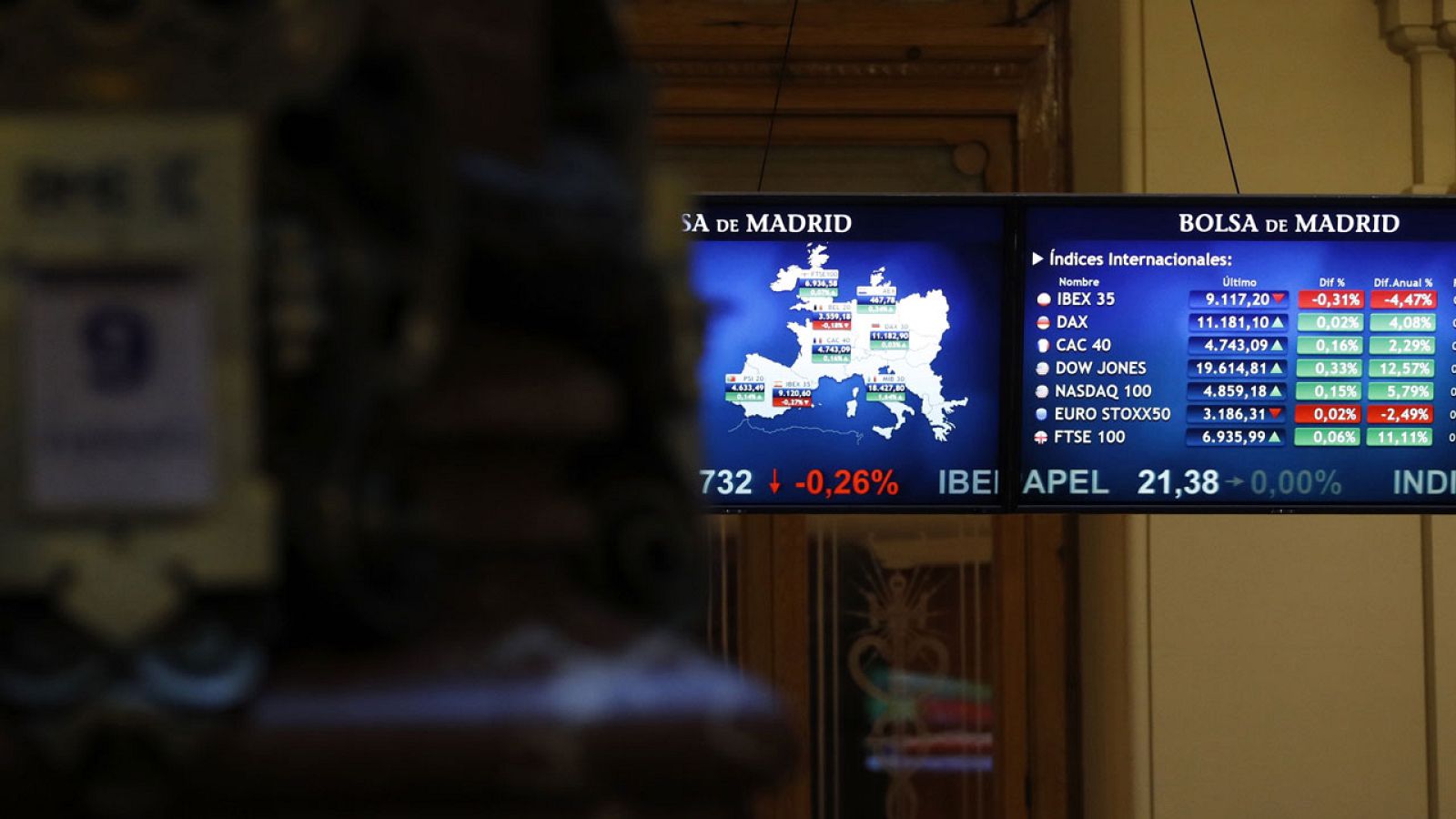 Imagen de la Bolsa de Madrid este viernes 9 de diciembre