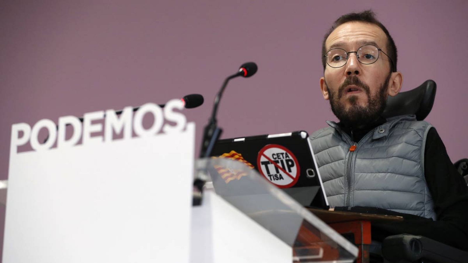 El secretario de Organización de Podemos, Pablo Echenique