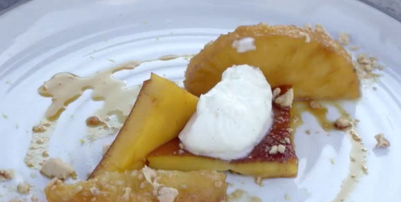 Receta de flan de cielo con nata y turr�n