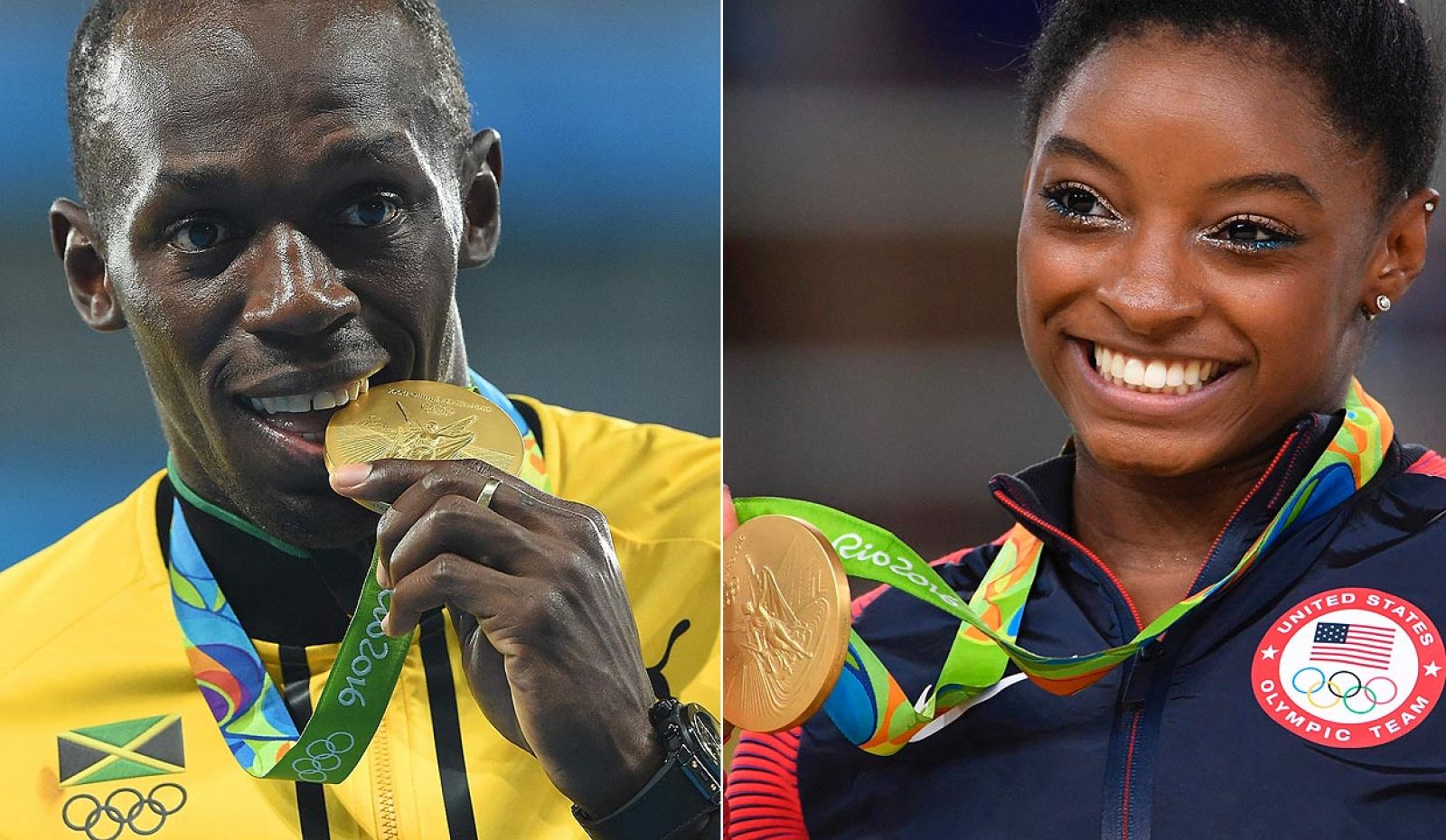 Usain Bolt y Simone Biles