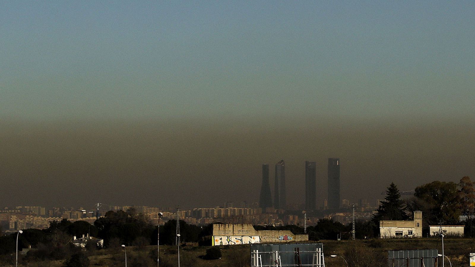 Boina de contaminación que se extiende desde hace unos días sobre Madrid