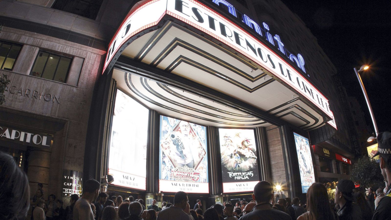 El cine Capitol de Madrid durante la Fiesta del cine.